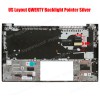 Laptop Keyboard Palmrest for HP EliteBook 845 G8 840 G8 M52492-001 M52490-A41 M52490-211 M52490-171 M52491-FP1 M52491-141 M52491-B71 US Backlight Pointer Silver ( SKU.40943USPALM )