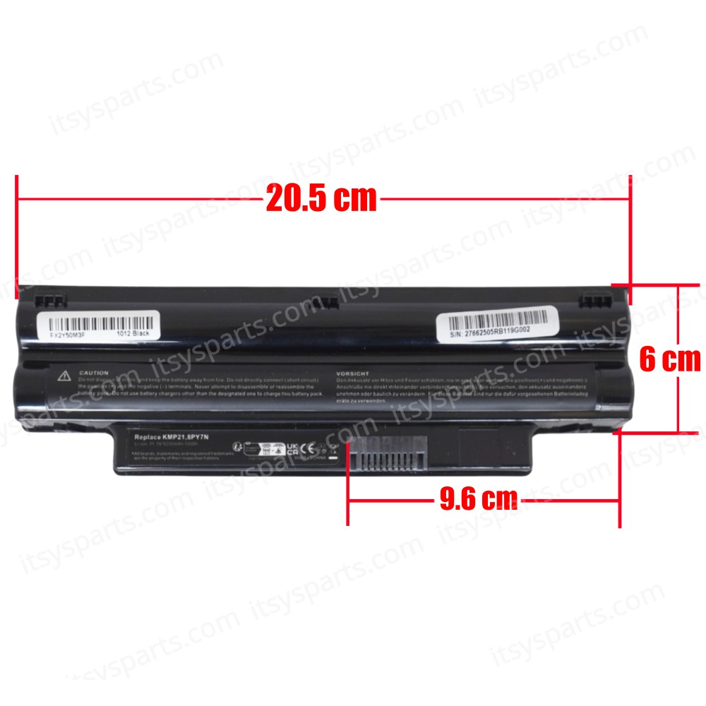 Laptop Battery for Dell Inspiron Mini 10 1012 1012V 1018 KMP21 8PY7N 91R88 3K4T8 03K4T8 11.1V 58Wh 5200mAh ( SKU.1-BAT0893 )