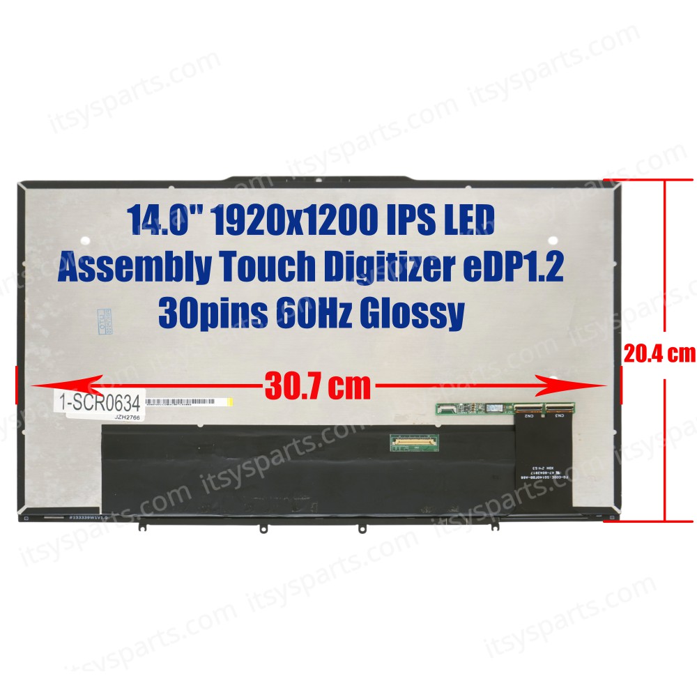 Laptop Screen monitor for Lenovo Yoga 7 2-in-1 7-14AHP9 83DK 7-14IML9 83DJ 5D10S40111 5D10S40116 Assembly Touch Digitizer 14.0'' 1920x1200 WUXGA IPS LED eDP1.2 30pins 60Hz Glossy ( SKU.1-SCR0634 )