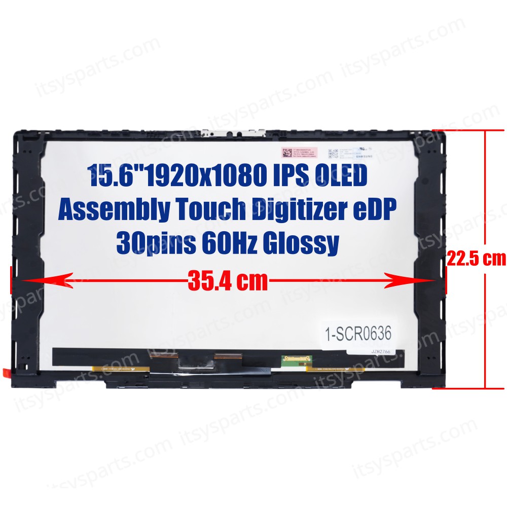 Laptop Screen monitor for HP Envy x360 15-FH 15-FE 15T-FE 15-fh0000 15-fe0000 15T-FE000 N48156-001 Assembly Touch Digitizer 15.6'' 1920x1080 FHD IPS OLED eDP 30pins 60Hz Glossy ( SKU.1-SCR0636 )