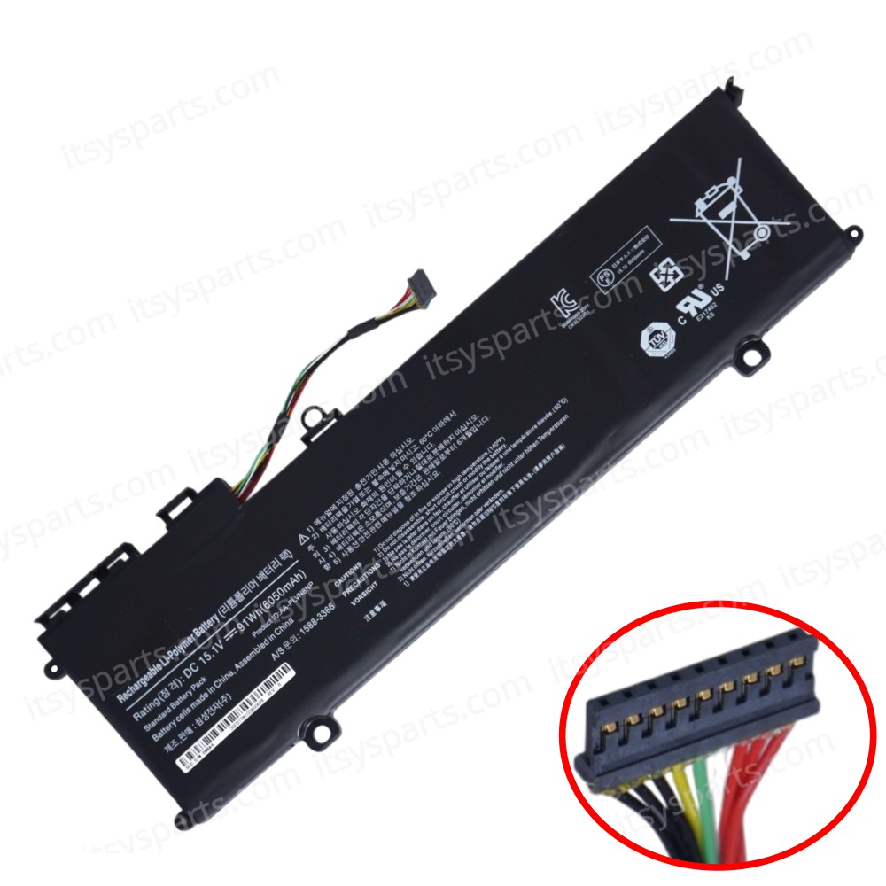 Laptop Battery for Samsung SF310 SF410 SF510 NP-SF511 QX410-S02 QX412 NP-SF410 NP-SF510 Series AA-PN3VC6B AA-PN3NC6F BA43-00270A BA92-07034A 11.1V 65Wh 5900mAh with cable 9pins ( SKU.1-BAT0908 )