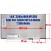 Laptop Screen monitor for N140GLE-GL1 Rev C5 N140GLE-EL1 N41331-J91 14.0'' 2560x1600 WQXGA IPS LED Slim Non Touch 72% NTSC eDP1.4 40pins 120Hz Matte ( SKU.1-SCR0642 )