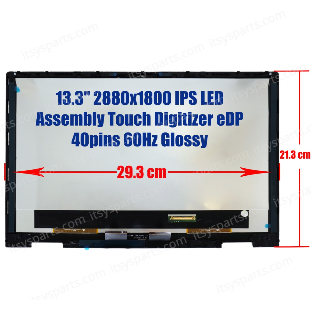 Laptop Screen monitor for HP Envy x360 13-BF 13-bf0000nv 13-bf0007nv N15663-001 ATNA33AA01-002 Assembly Touch Digitizer 13.3'' 2880x1800 2.8K IPS OLED eDP 40pins 60Hz Glossy ( SKU.1-SCR0644 )