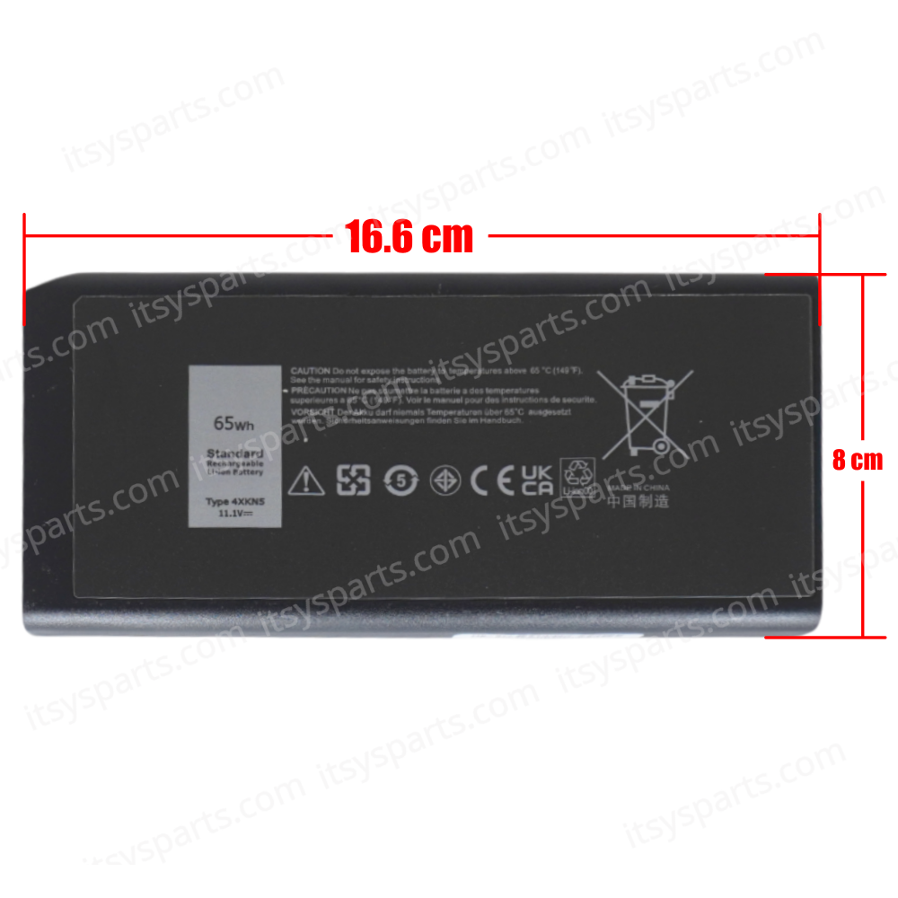Laptop Battery for Dell Latitude 14 Rugged 5404 Latitude Rugged Extreme 7204 4XKN5 04XKN5 80D45 11.1V 65Wh 5300mAh ( SKU.1-BAT0925 )