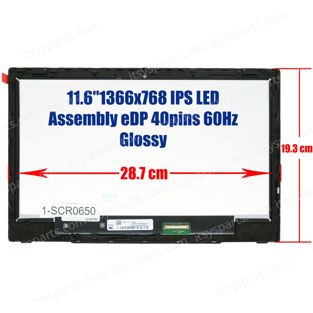 Laptop Screen monitor for HP Chromebook X360 11 G3 EE CelN4000 CelN4020 CelN4120 L92337-001 L92338-001 Assembly 11.6'' 1366x768 HD WXGA IPS LED 50% NTSC eDP 40pins 60Hz Glossy ( SKU.1-SCR0650 )