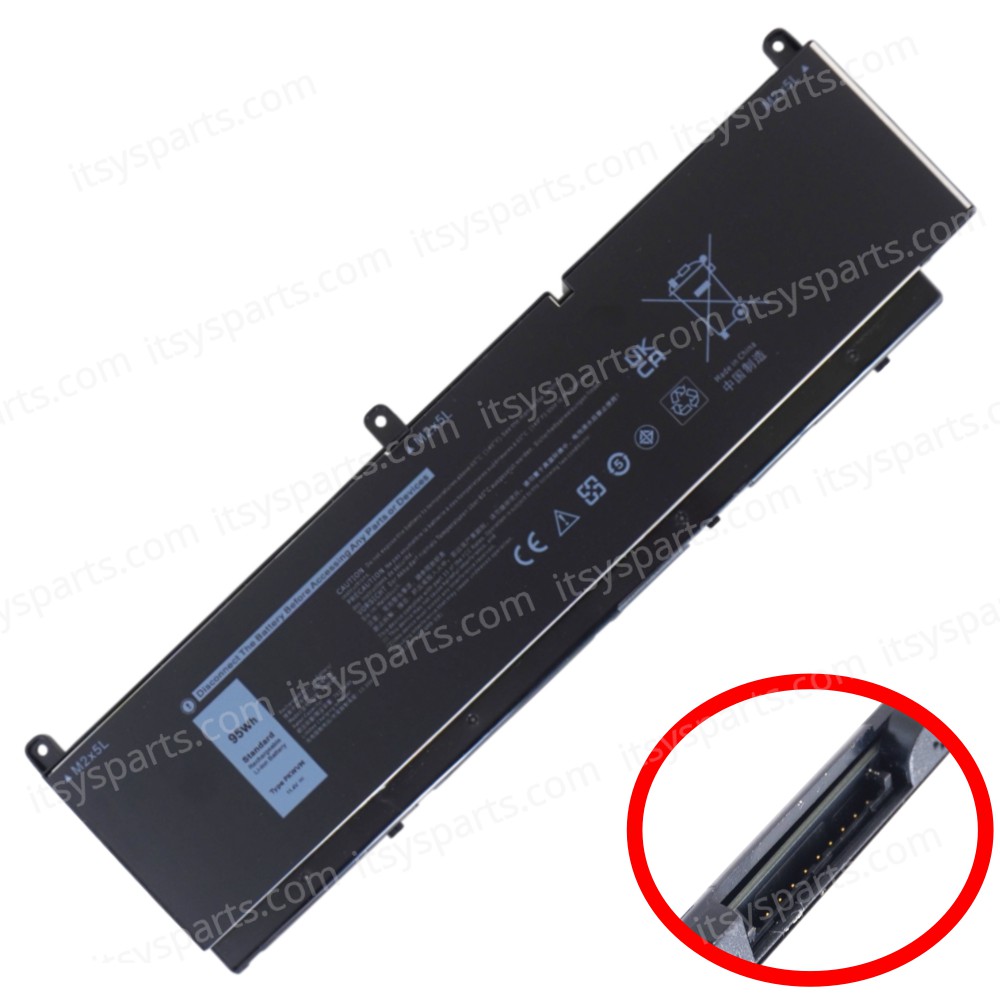 Laptop Battery for Dell Precision 7550 7560 7750 7760 PKWVM 0PKWVM 11.4V 95Wh 7922mAh ( SKU.1-BAT0933 )