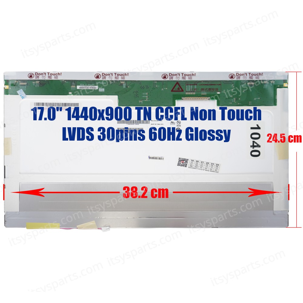Laptop Monitor 17.0'' 1440x900 WXGA+ CCFL 30pin Laptop Screen Monitor (Ref. 1-1040)
