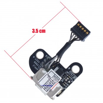 DC Power Jack Socket for Laptop Apple MacBook 13" Unibody A1342 820-2627-A 820-2627-01 922-9176 with cable 3.5cm 5pins ( SKU.31045 )