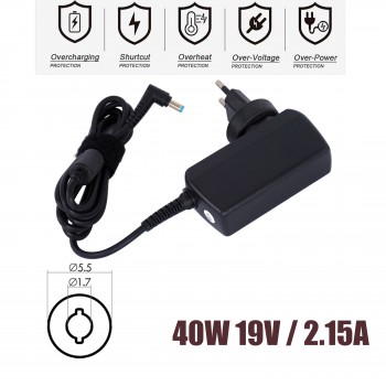 Laptop Power Adapter - AC Adapter ACER AD040W 19v 2.15a 40w 5.5*1.7mm Laptop Notebook Charger - OEM (Ref.60031WALL)
