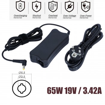 Laptop Power Adapter - AC Adapter Charger LENOVO Z560 65W 19V 3.42A , 5.5mm X 2.5mm ADP-65YB B 36002070 N500 4233 Laptop Notebook Charger - OEM High Quality (Ref.60064)