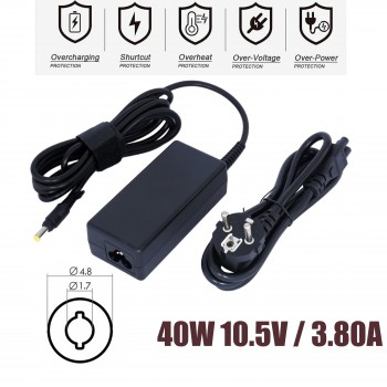 Laptop Power Adapter - AC Adapter Charger SONY 40W 10.5V 3.8A 4.8*1.7 mm VGP-AC10V10 Laptop Notebook Charger - OEM High Quality (Ref.60070)