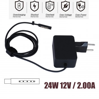 Laptop Power Supply - AC Adapter Surface PRO 1 / 2 MICC2 1706 MICROSOFT MICROSOFT SURFACE RT BRAND Charger 12V 2A 24W 24W Microsoft Charger Laptop Tablet Charger Power Supply-24W Microsoft PSU (Ref.60101)