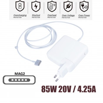 Laptop Power Adapter - AC Adapter Apple MacBook 85W MagSafe 2 20V 4.25A A1424 A1435 A1502 MD212LL/A MD565LL/A MD662LL/A MD595 Laptop Notebook Charger - OEM High Quality (Ref.60125)