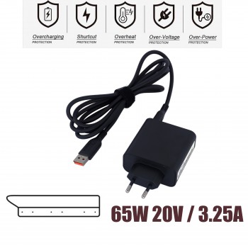 Laptop Power Adapter - AC Adapter Lenovo 65W 20V 3.25A USB ADL65WLG Laptop Notebook Charger - OEM High Quality (Ref.60135)