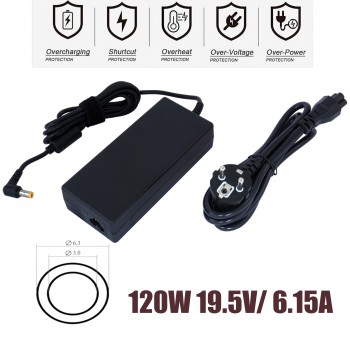 Laptop Power Supply - AC Adapter Charger LENOVO 19.5V 6.15A 6.3*3.0 120W (Ref.60150)