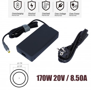 Laptop Power Supply - AC Adapter Charger LENOVO 170W 20V 8.5A OEM High Quality (Ref.60178)