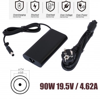 Laptop Power Adapter - AC Adapter Charger DELL LA90PM130 6C3W2 06C3W2 19.5V 4.62A 90W Laptop Notebook Charger - OEM (Ref.60196)