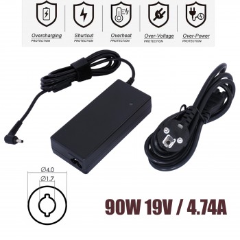 Laptop Power Supply - AC Adapter Charger ASUS 90W 19V ADP-90CD DB ADP-90CD DB ADP-90MD BB 4.74A 4.0mm X 1.7mm Laptop Notebook Charger - OEM (Ref.60222)