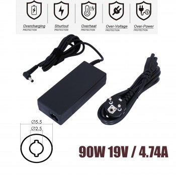 Laptop Power Supply - AC Adapter Charger Acer AP.A1007.001 25.10200.001 Laptop AC Adapter 19V 4.74A 90W 5.5*2.5mm - OEM (Ref.60225)