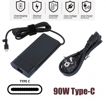 Laptop Power Adapter - AC Adapter Charger for HP EliteBook 1040 G4 HP Spectre x360 15-bl000 15-ch000 15-fe0 904082-003 TPN-DA08 904144-850 L45440-003 90W Type-C Notebook Charger ( Ref.60257 )