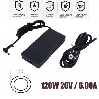 Laptop Power Supply - AC Adapter Charger for Asus TUF FX705GE ADP-120CH B ADP-120RH B 20V 6.00A 120W 6.0mm*3.7mm Notebook Charger ( Ref.60264 )