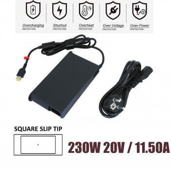 Laptop Power Supply - AC Adapter Charger for Lenovo IdeaPad Y900 Y910 G510 ADL230SCC3A SA10R16890 02DL144 20V 11.5A 230W USB Notebook Charger ( Ref.60266 )