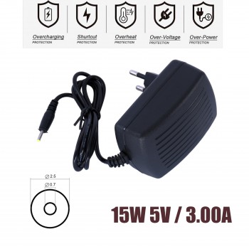 Power Supply - AC Adapter Charger MDL-0530 Powermaster PM-33779 5V 3A 15W 2.5mm*0.7mm ( Ref.60278 )
