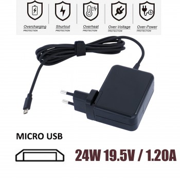 Laptop Power Adapter - AC Adapter Charger for Dell Venue 11 Pro 5130 7130 7139 7140 HA24NM130 PXMXDl 077GR6 77GR6 DA24NM130 0KTCCJ 3JJWF 19.5V 1.2A 24W Micro USB Notebook Charger ( Ref.60279 )