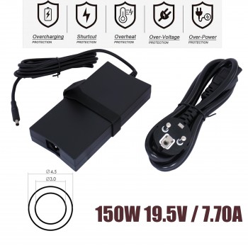 Laptop Power Supply - AC Adapter Charger for Dell 19.5V 7.7A 150W 4.5mm*3.0mm Notebook Charger ( Ref.60281 )