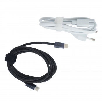 GaN Charger - Adapter 2C1A 3 Port Fast Charger with 1 USB-A Port and 2 USB-C Ports 140 W Power Delivery for Laptops Phones Tablet and More White ( Ref.60287 )