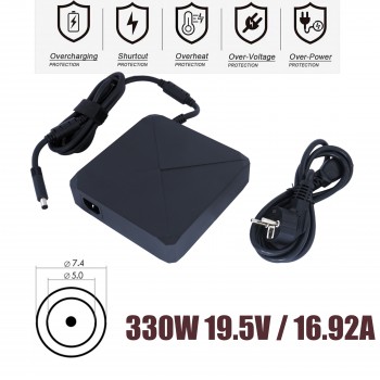 Laptop Power Supply - AC Adapter Charger for HP Omen X 17-AP020NR 2LV60UA 2LV60UAR TPC-DA60 ADP-330BB BE 937465-013 19.5V 16.92A 330W 7.4mm*5.0mm Notebook Charger ( Ref.60290 )