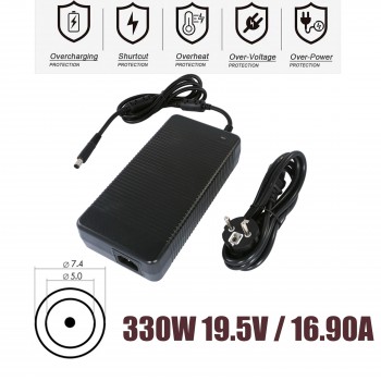Laptop Power Supply - AC Adapter Charger for Dell Alienware M18x M18xR2 17 R1 m18 R1 Area-51m DA330PM111 ADP-330AB B XM3C3 19.5V 16.90A 330W 7.4mm*5.0mm Notebook Charger ( Ref.60292 )