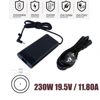 Laptop Power Supply - AC Adapter Charger for HP Omen 16-B 16-C M85389-001 M41303-001 N22367-001 M35733-001 PA-1231-08HH TPN-LA10 19.5V 11.80A 230W 4.5mm*3.0mm Notebook Charger ( Ref.60294 )