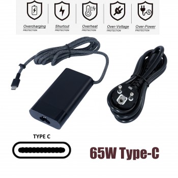 Laptop Power Supply - AC Adapter Charger for HP Elite X2 Chromebook X360 X360 11 G1 L045962-001 L0450-002 L04650-850 A065R161P A065R16P PA-165038HT 65W Type-C Notebook Charger ( Ref.60296 )
