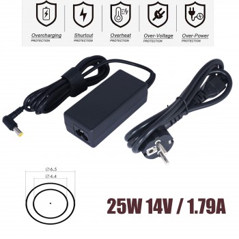 AC Adapter Laptop Monitor Charger for Samsung S24B240 S22A330BW BN44-00865A A2514-KSM A2514-DPN A2514-DDY 14V 1.79A 25W 6.5mm*4.4mm ( SKU.60308 )