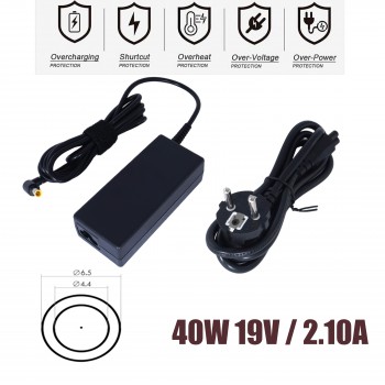 AC Adapter Laptop Monitor Charger for LG LED LCD Monitor LCAP21C LCAP25B E1951S E2251S E2051S 27EA63V EAY65890005 ADS-45FSQ-19 19V 2.10A 40W 6.5mm*4.4mm Monitor Charger ( SKU.60311 )