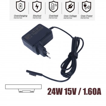 AC Adapter Laptop Notebook Charger for Microsoft Surface Go 1927 1824 1825 Go3 1927 Go2 1901 Pro 4 Core M Pro 5 M3 MIC17404 1735 1736 15V 1.60A 24W ( SKU.60313 )