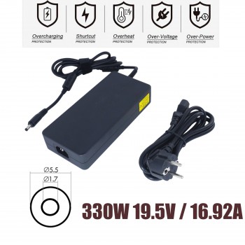 AC Adapter Laptop Notebook Charger for Acer Predator Triton 17 X PTX17-71 PA-1331-99 A330A012P A20-330P1A KP.3300H.001 19.5V 16.92A 330W 5.5mm*1.7mm ( SKU.60314 )