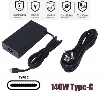 AC Adapter Laptop Notebook Charger for Lenovo Slim Pro 7 14ARP8 83AX Legion 9 16IRX8 83AG ThinkPad Z16 Gen 2 21JX 21JY V15 G4 IAN 82YW 5A11K06364 5A11K06362 140W Type-C ( SKU.60317 )