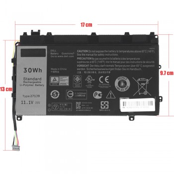 Laptop Battery - Battery for Dell Latitude 7350 13 7000 Series 271J9 11.1V 30Wh 2703mAh with cable 9pins ( Ref.1-BAT0446 )