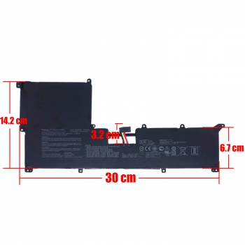 Laptop Battery for Asus ZenBook 3 Deluxe UX490 UX490U UX490UA UX490UA-1A UX490UA-BE010T C22N1623 0B200-02400000 7.7V 46Wh 6005mAh with cable 8pins ( SKU.1-BAT0456 )