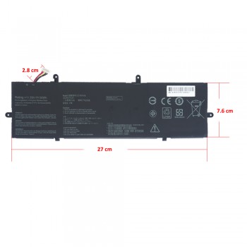 Laptop Battery - Battery for Asus ZenBook Flip 13 UX362 UX362F UX362FA Q326FA Q326FA-BI7T13 C31N1816 0B200-03160000 3ICP5/70/81 11.55V 50Wh 4335mAh with 8 pins ( Ref.1-BAT0491 )