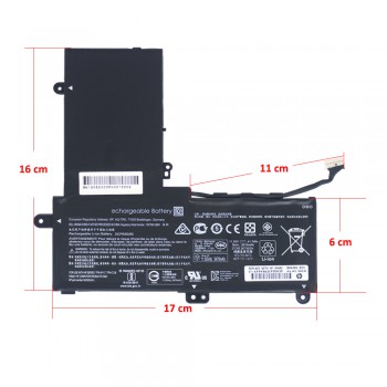 Laptop Battery - Battery for HP Pavilion X360 11-U109tu 11-AB016LA 11-U003NL 11-U027TU NU03XL NU03041XL 844201-855 844201-856 11.55V 40Wh 3615mAh with 10 pins ( Ref.1-BAT0511 )