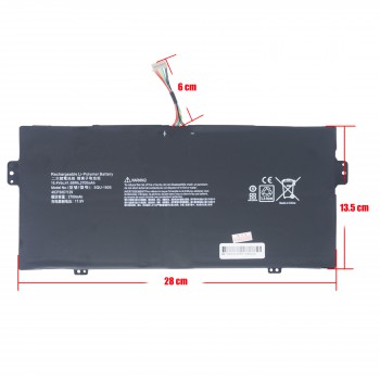 Laptop Battery - Battery for Acer Swift 7 SF713-51-M5PZ SP714-51-M024 4ICP3/67/129 SP714-51-M4W7 SP714-51-M6LT SP714-51-M8D7 SQU-1605 15.4V 41.58Wh 2700mAh with 10pins cable ( Ref.1-BAT0561 )