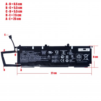 Laptop Battery - Battery for HP Envy 13-AD000 13-AD002NG 13-AD002NG 13-AD101TX AD03XL HSTNN-DB8D 921409-2C1 921439-855 921409-271 ADO3XL 11.55V 51.4Wh 4450mAh with cable 10pins ( Ref.1-BAT0570 )