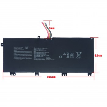 Laptop Battery - Battery for Asus TUF Gaming F705DT FX705DY FX705GD PX705GM 0B200-03050000 0B200-02730100 B41N1711-B B41N1711 15.2V 64Wh 4240mAh with cable 8pins ( Ref.1-BAT0572 )