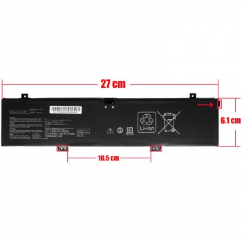 Laptop Battery - Battery for Asus ROG Zephyrus G14 GA402 GA402NI GA402NI-0004 GA402NI-N2012W GA402NJ C41N2101 0B200-04110000 0B200-04110100 41CP4/59/122 15.48V 76Wh 4920mAh ( Ref.1-BAT0621 )