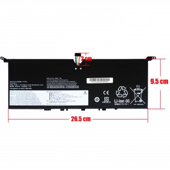 Laptop Battery - Battery for Lenovo IdeaPad 730S-13IWL 81JB0007US 81JB0008US L17C4PE1 5B10R32749 5B10R32748 5B10W67274 5B10W67276 4ICP/46/121 15.36V 42Wh 2735mAh with 8pins cable ( Code 1-BAT0635 )