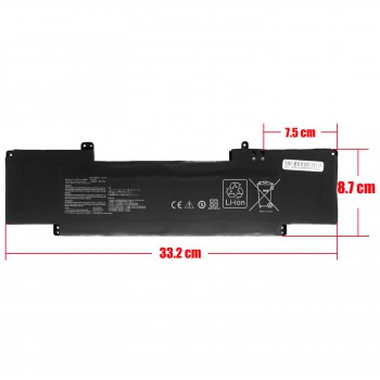 Laptop Battery - Battery for Asus ZenBook Pro 16X UX7602VI-MY022X UX7602VI-MY023X UX7602VI-MY024X UX7602VI-MY026W UX7602VI-MY027 C32N2108 3ICP7/54/64-2 0B200-04180000 11.55V 96Wh 8380mAh ( Ref.1-BAT0645 )