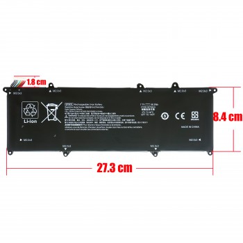 Laptop Battery - Battery for HP Elite Dragonfly G1 2019 G2 2020 Series EP04XL L52448-241 L52581-005 6FW19AV HSTNN-DB9J HSTNN-IB8Y 7.7V 56.2Wh 7000mAh with 12pins ( Ref.1-BAT0692 )